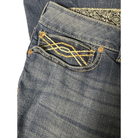 Ariat Real Mid Rise Bootcut Denim Jeans‎ Women's Size 24WR Western Stitch Curvy - Picture 4 of 13